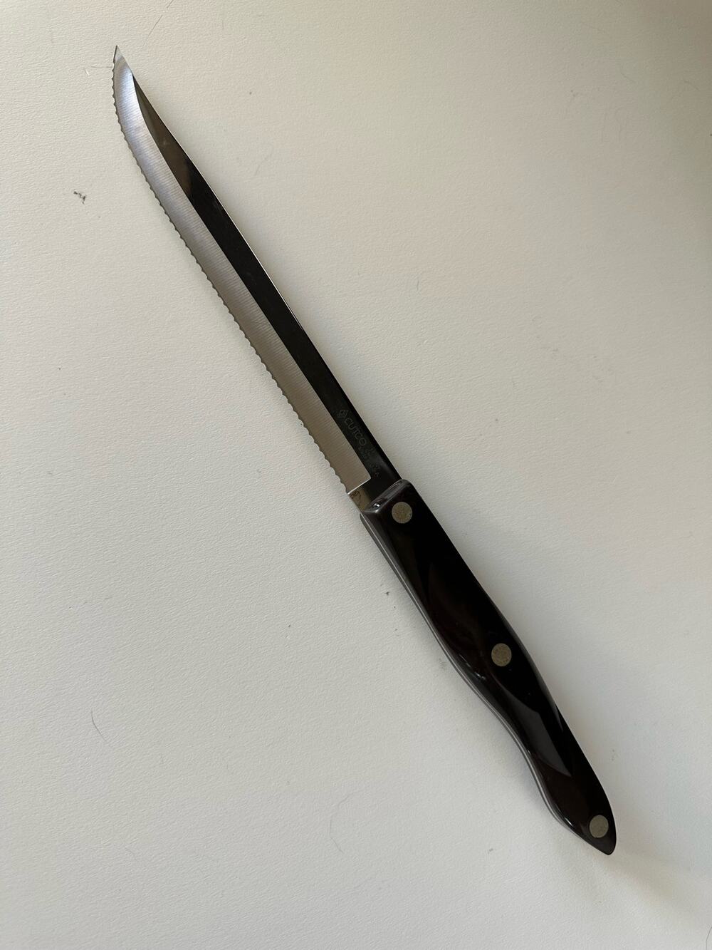 Cutco Knife #1729 REFURBISHED Brown Swirl Handle Petite Carver 6 3/4" Blade